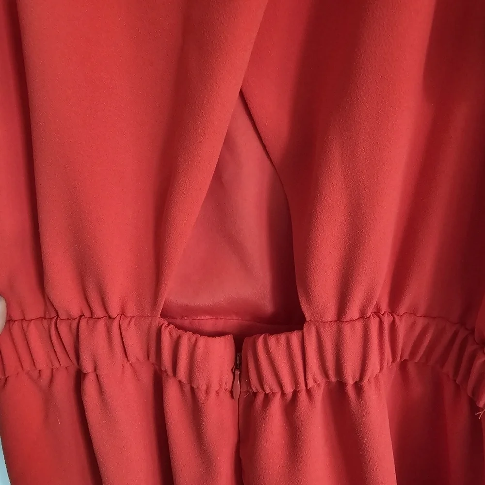 J. Crew Red Ruffle Jumpsuit - Picture 6 of 9